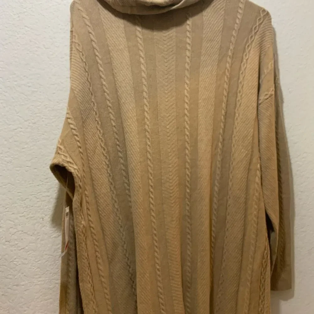 NWT Chico's Zenergy Cotton Cashmere Cable Knit Sweater Womens Size 3 US XL